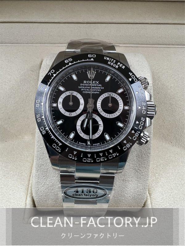 クリーンファクトリー ロレックス デイトナ116500LN 40mmブラックダイアル セラミックベゼル 904Lステンレス クローンCal.4130ムーブメント