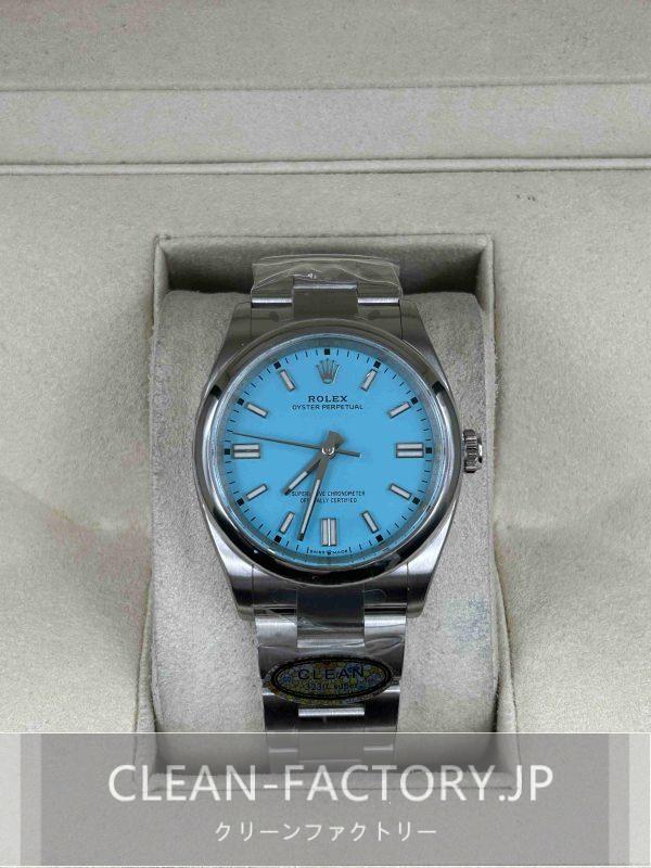 クリーンファクトリー ロレックス オイスターパーペチュアル 126000  36mm ターコイズブルーダイアル ドームベゼル 904Lステンレス クローンCal.3230ムーブメント