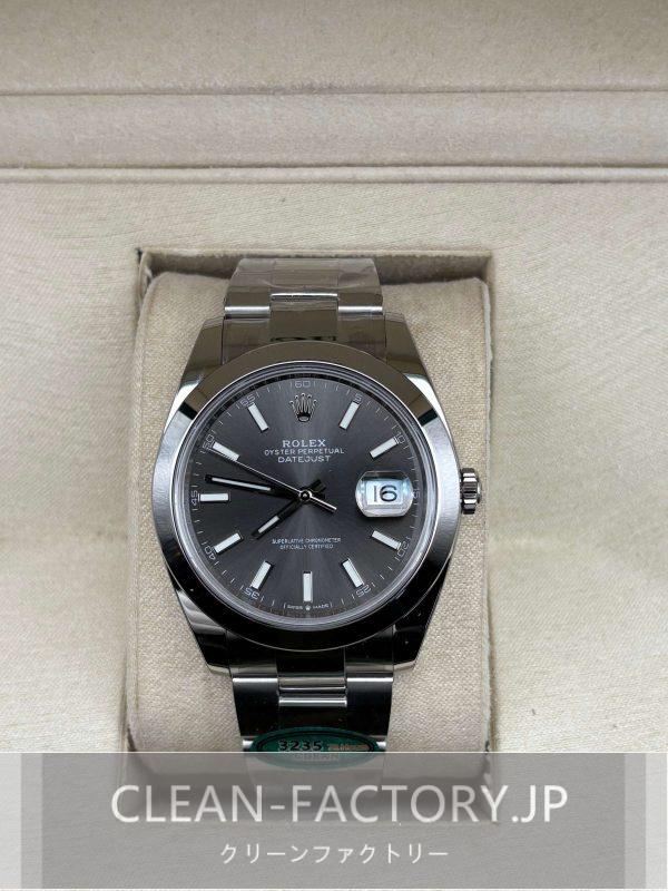 クリーンファクトリー ロレックス デイトジャスト126300 41mm　グレーダイアル スムースベゼル　904Lステンレス　クローンCal.3235ムーブメント