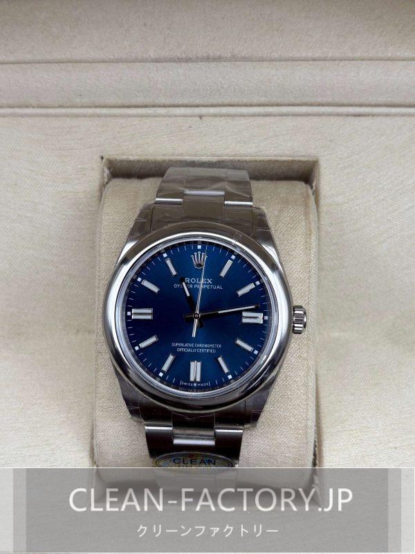クリーンファクトリーロレックスオイスター パーペチュアル41mm 124300ブルーダイアル　904Lステンレス　クローンCal.3230ムーブメント