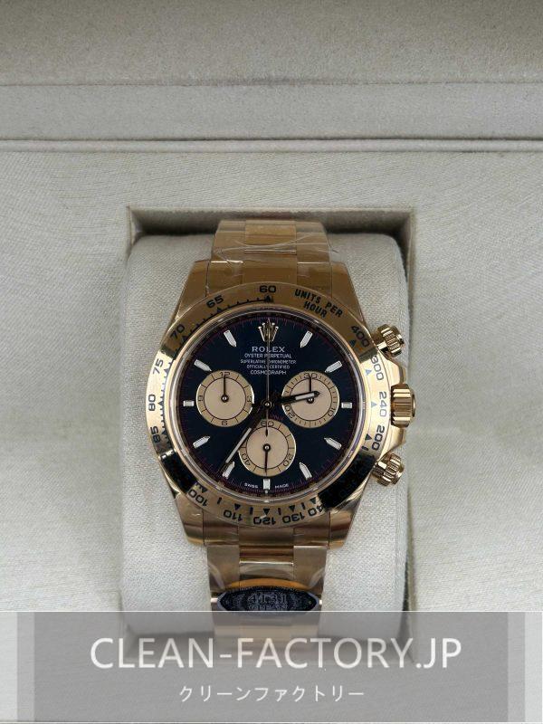クリーンファクトリー ロレックス デイトナ126508  ブラックダイアル 18Kイエローゴールドコーティング904Lステンレス クローンCal.4131ムーブメント