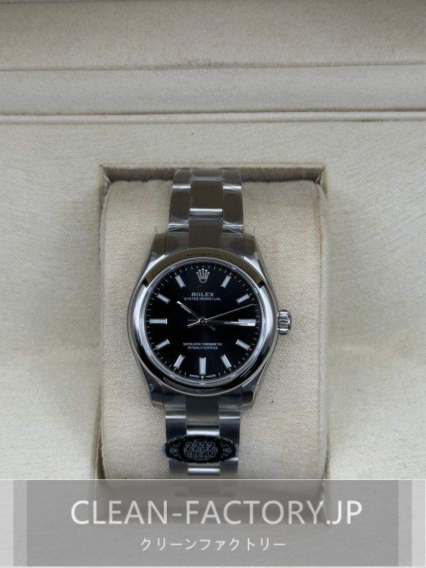 クリーンファクトリー ロレックス オイスターパーペチュアル 277200  31mm　ブラックダイアル ドームベゼル　904Lステンレス　クローンCal.2232ムーブメント