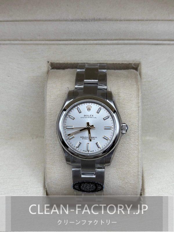 クリーンファクトリー ロレックス オイスターパーペチュアル 277200  31mm　シルバーダイアル ドームベゼル　904Lステンレス　クローンCal.2232ムーブメント