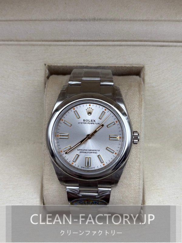 クリーンファクトリー ロレックス オイスターパーペチュアル124300 41ｍｍ　シルバーダイアル ドームベゼル　904Lステンレス　クローンCal.3230ムーブメント