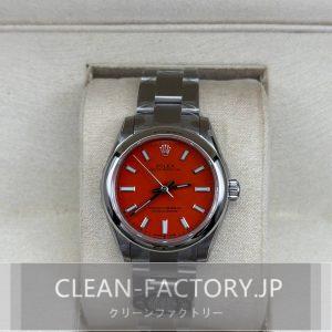 クリーンファクトリー ロレックス オイスターパーペチュアル 277200  31mm　レッドダイアル ドームベゼル　904Lステンレス　クローンCal.2232ムーブメント
