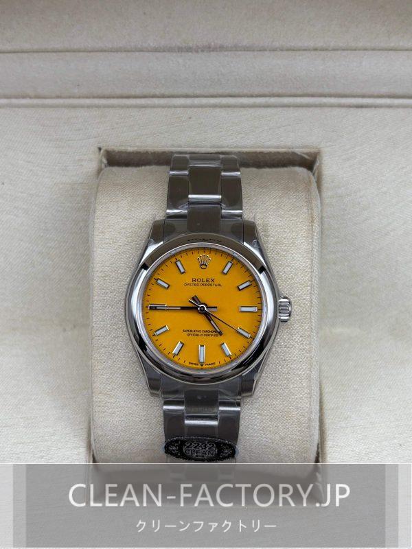 クリーンファクトリー ロレックス オイスターパーペチュアル 277200  31mm　イエローダイアル ドームベゼル　904Lステンレス　クローンCal.2232ムーブメント