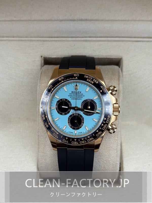 クリーンファクトリー ロレックス デイトナ126518LN 40mmイエローゴールド　ターコイズブルーダイアル　セラミックベゼル　ラバーベルト　クローンCal.4131ムーブメント