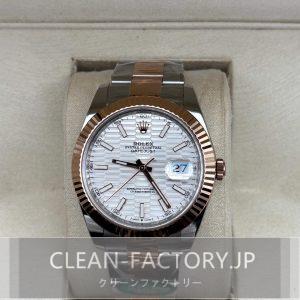 クリーンファクトリー ロレックス デイトジャスト41mm  126331オイスターグレーフルーテッドモチーフダイアルツートン18K ローズゴールドコーティング904Lステンレス　フルーテッドベゼルクローンCal.3235ムーブメント