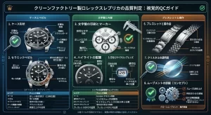 クリーンファクトリー ロレックス レプリカの品質チェック方法